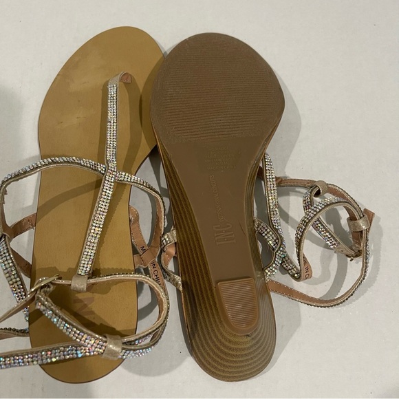 Women’s INC International Concepts Madge Silver Rhinestone Sandals Size 10.5! - Picture 9 of 9